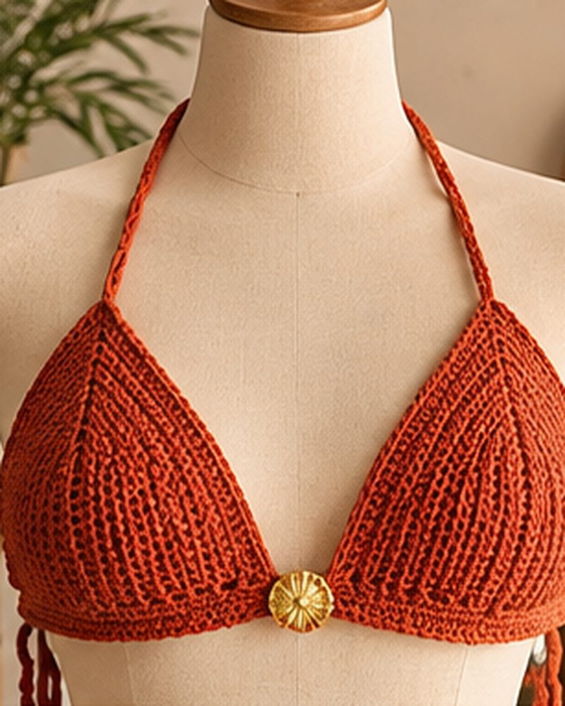 Amber bikini top, styled