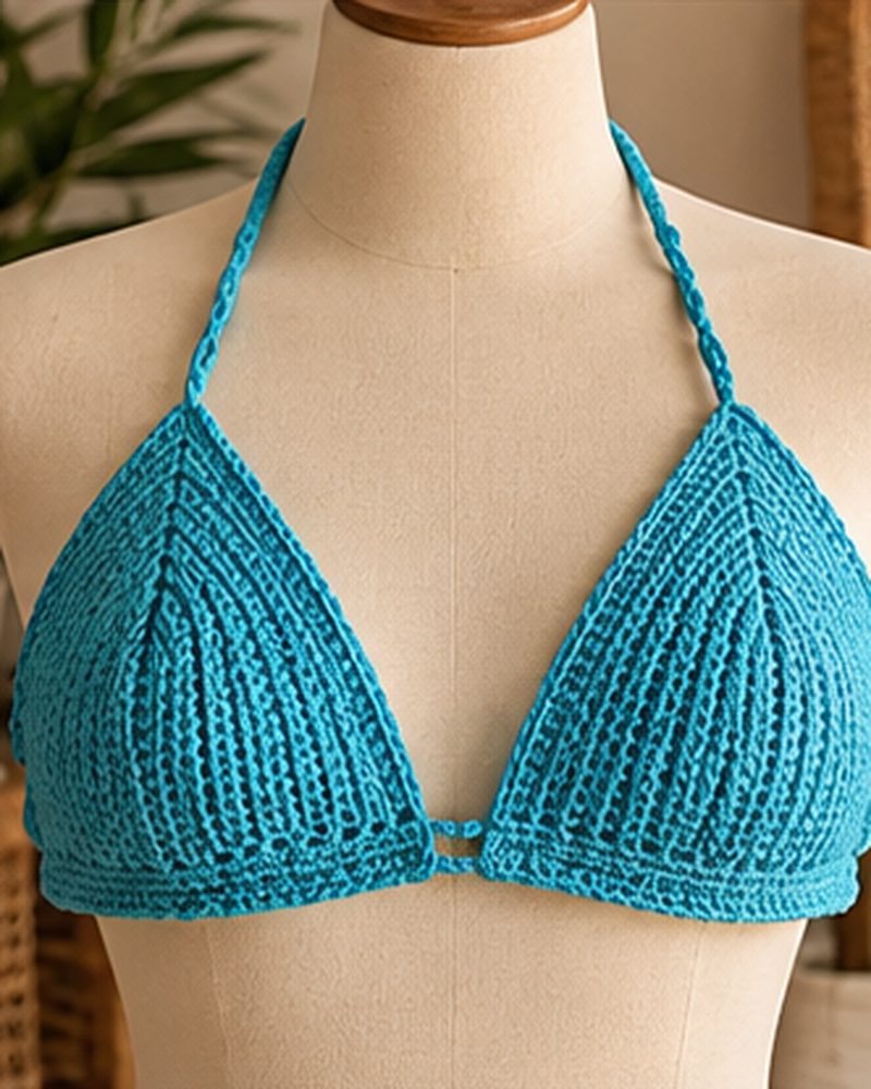 Lagoon bikini top, styled