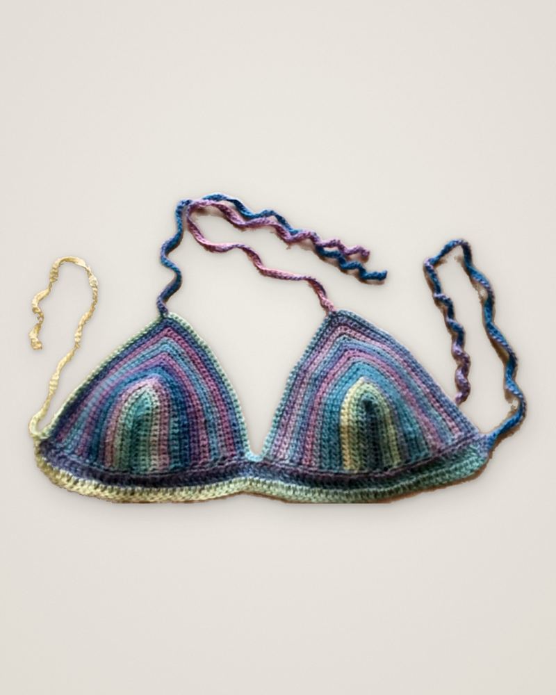 Sherbet bikini top, flat