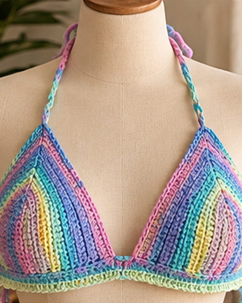 Sherbet bikini top, styled