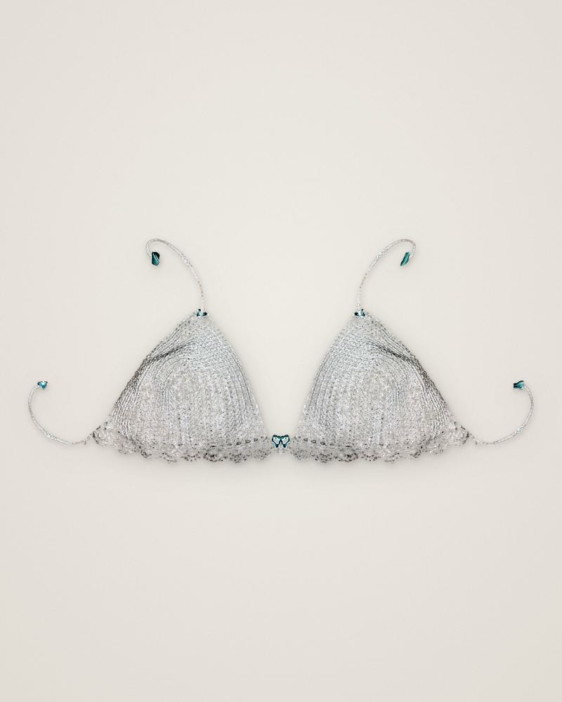 Seaglass bikini top, flat