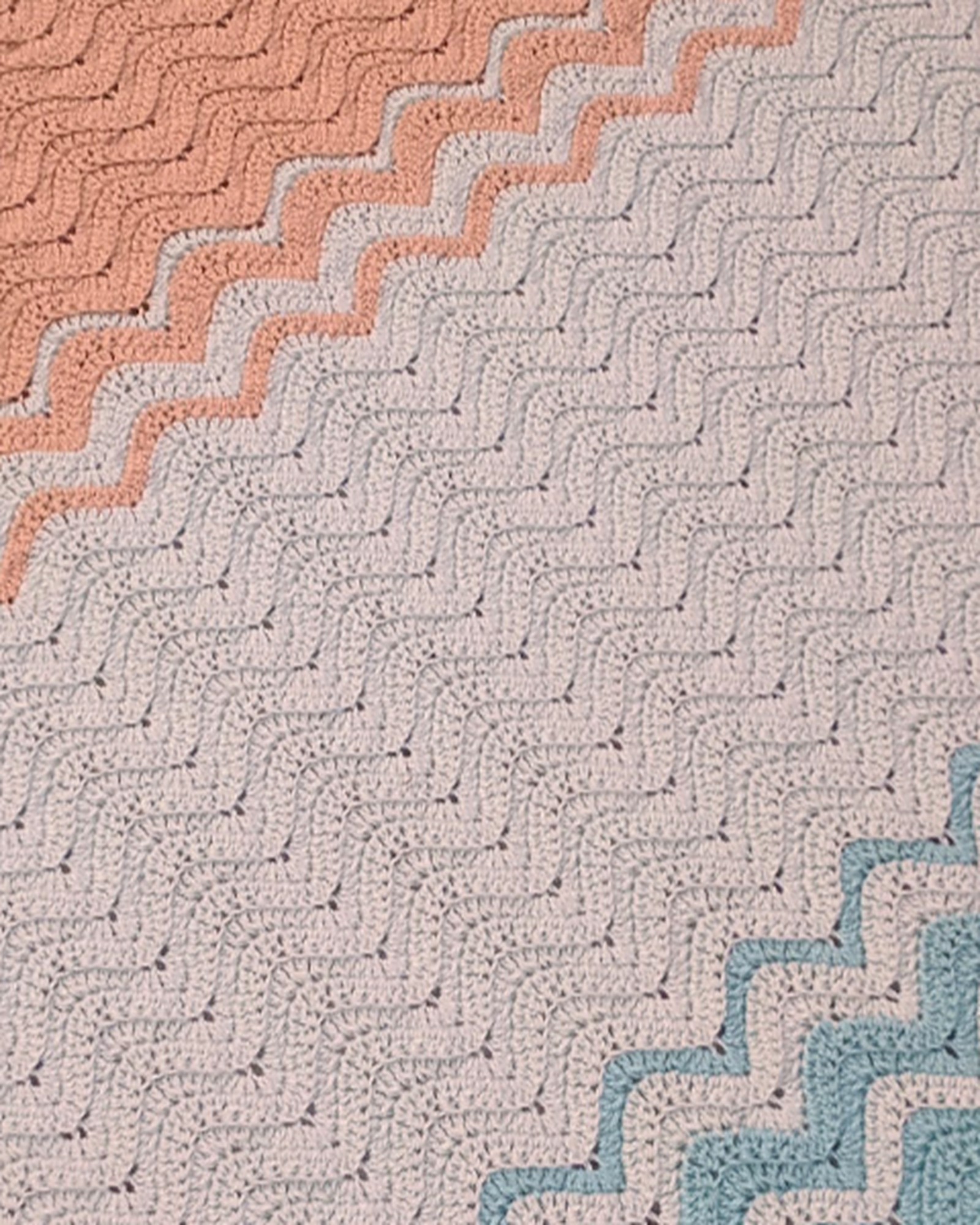 Coastal ombré blanket, color shift