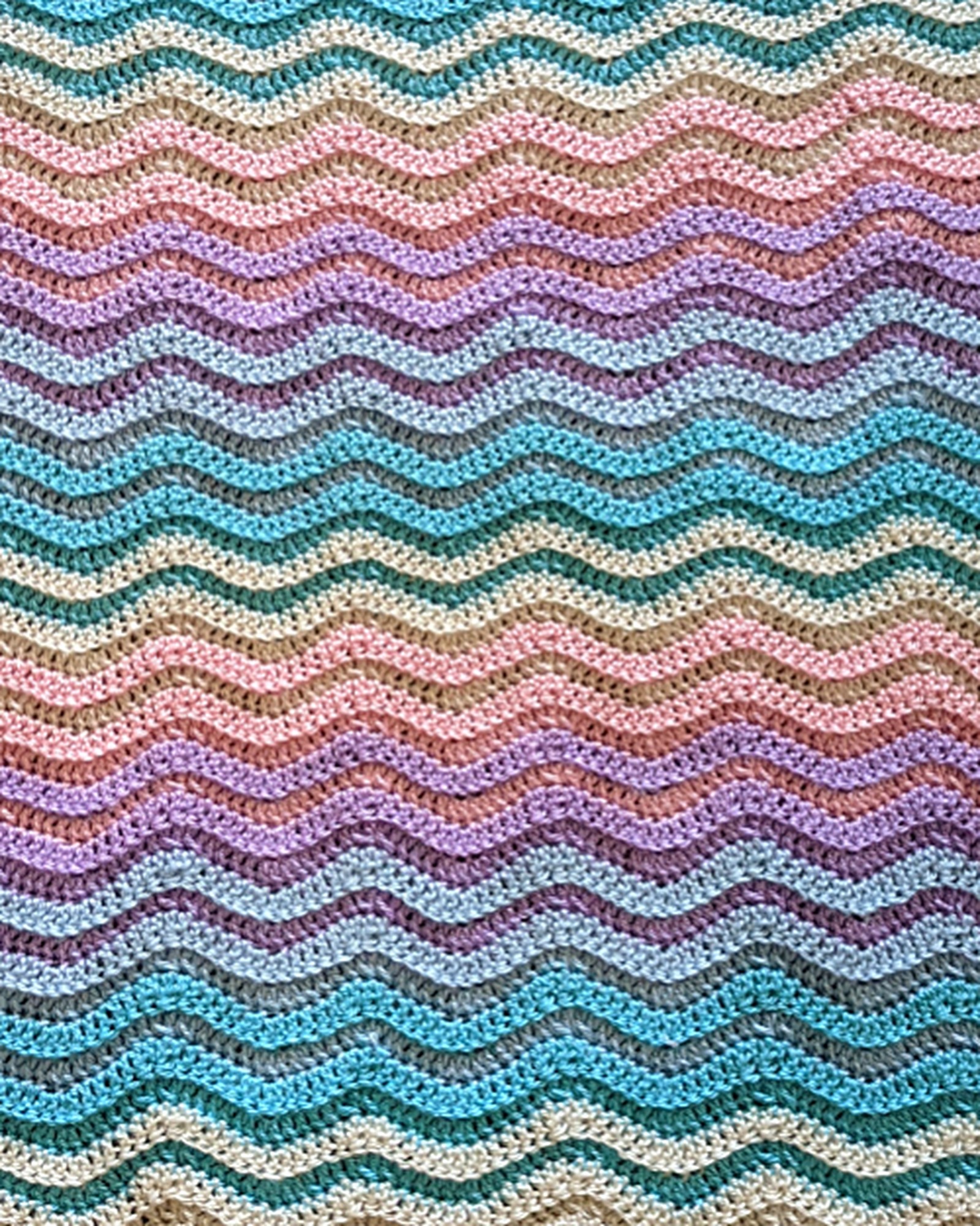 Sorbet ripple baby blanket, close-up