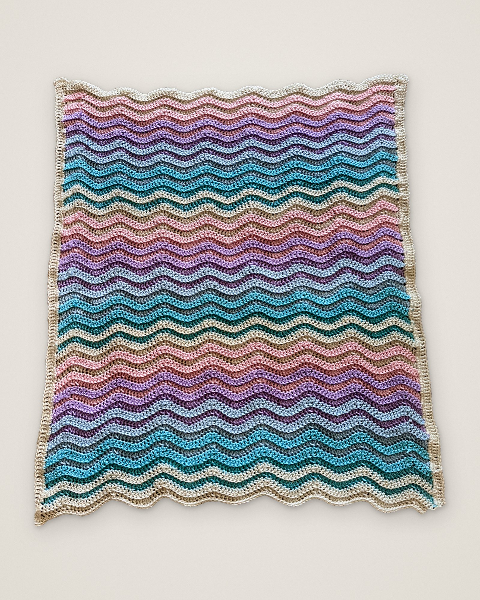 Sorbet ripple baby blanket