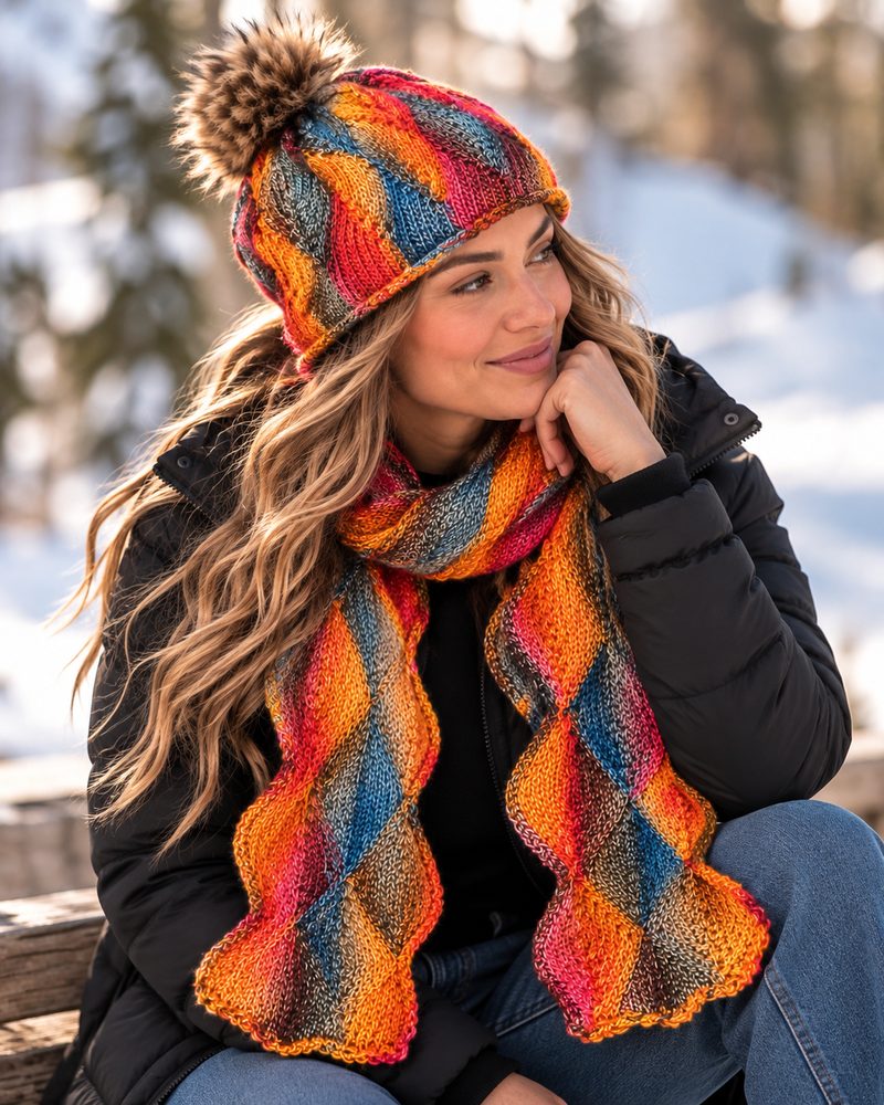 Ember wave scarf