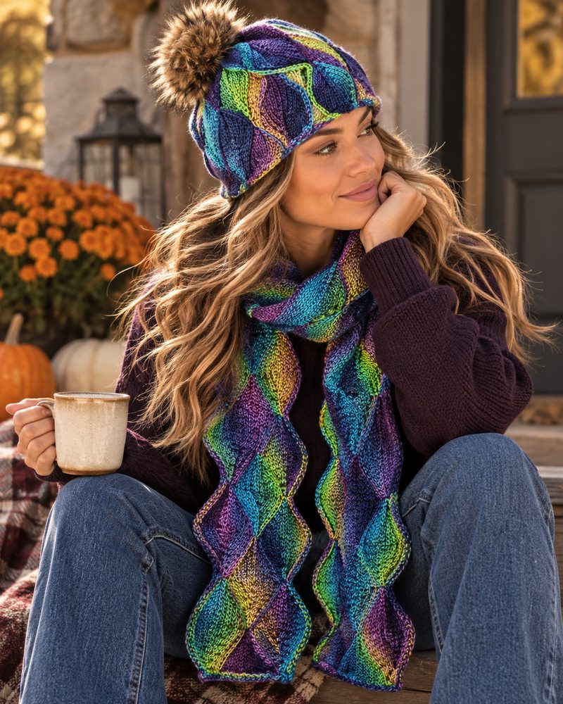 Gossamer wave scarf