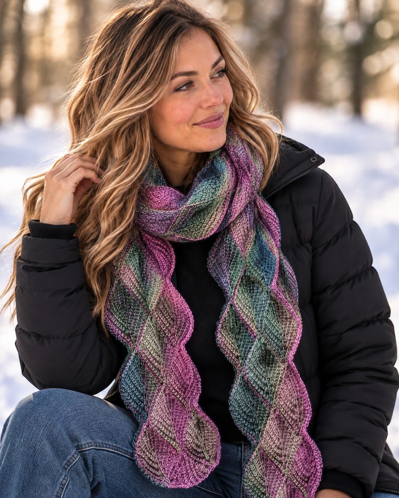 Twilight wave scarf